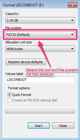 USB pen with FAT