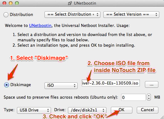 Mac で Linux Live USB ドライブを起動する方法