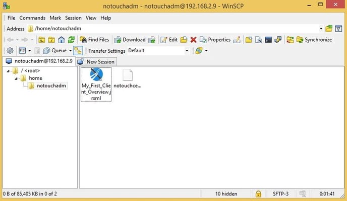 Tools for File Exchanges or Transfers in NoTouch including Automation