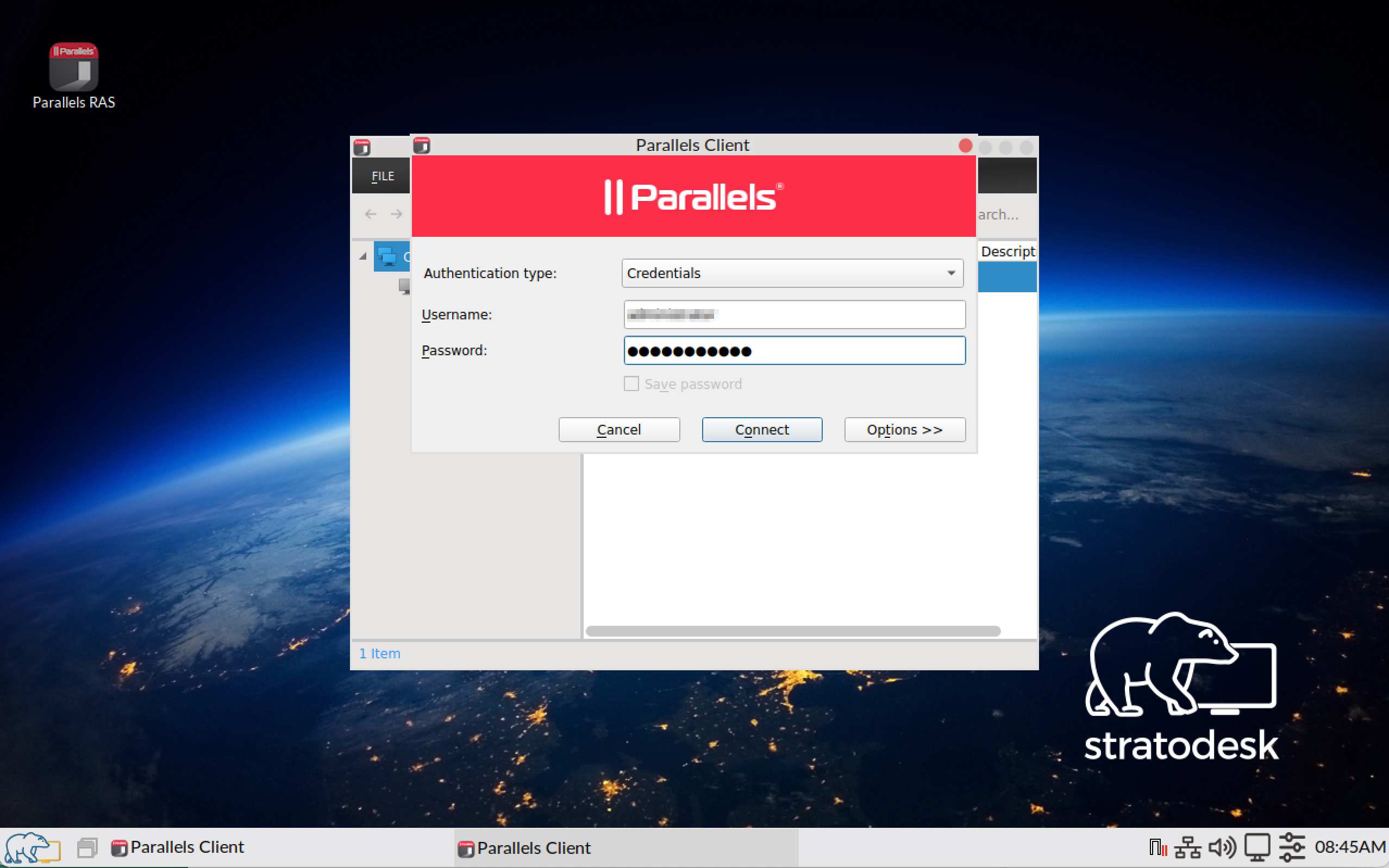 Create or Configure a Parallels RAS connection with Stratodesk NoTouch